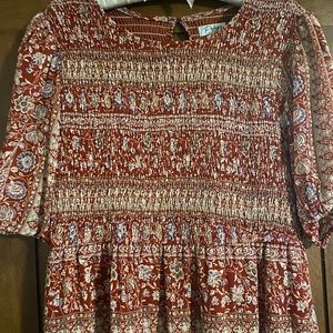 Perfect fall transition Boutique dress. With unique print. One of a kind!